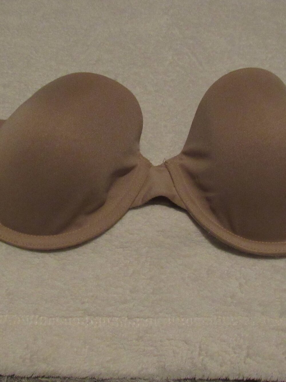 Self Expressions Beige Strapless Bra 36C USED